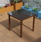 Стол квадратный из искусственного ротанга 80х80 БАМБУК/ТЕСЛИН «BAMBOO/TESLIN»