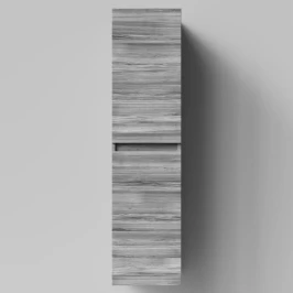 Пенал Бест 35 (2 двери) подвесной, Лиственница структурная контрастно-серая ПВХ 64202, левый