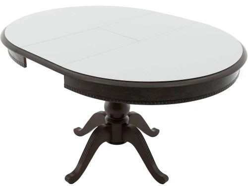 Стол «Фабрицио 1» GLASS (D 1000), орех темный