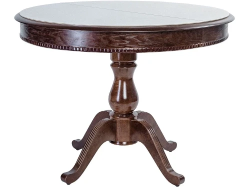 Стол «Фабрицио 1» GLASS (D 1000), орех темный