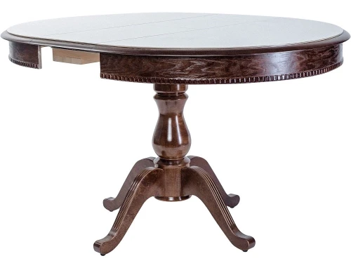 Стол «Фабрицио 1» GLASS (D 1000), орех темный