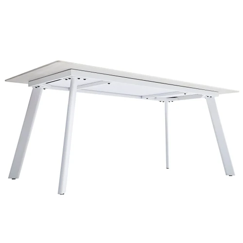 DT308 Стол обеденный Lisa white, 180*90*75, керамич. столешница, основание металл белый