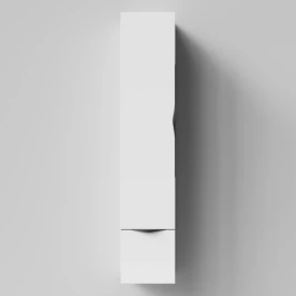 Пенал Марко 30 подвесной, дверь и ящик, ручки Черные, белый глянец, левый