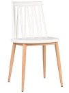 GH105/DC455 Стул пластиковый, БЕЛЫЙ, каркас металл дерево