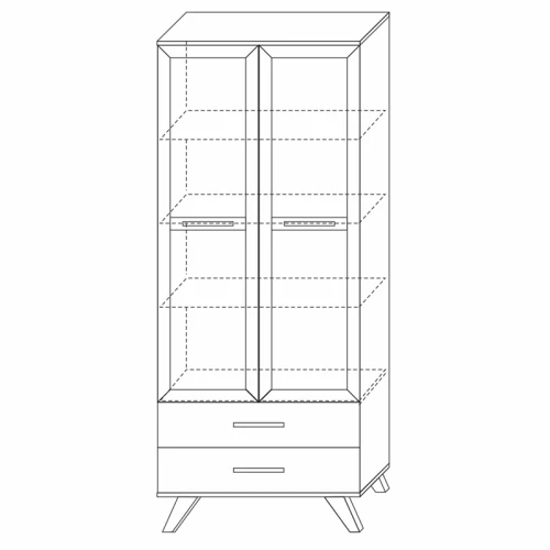 Шкаф-витрина 800 Вега Скандинавия силк флай