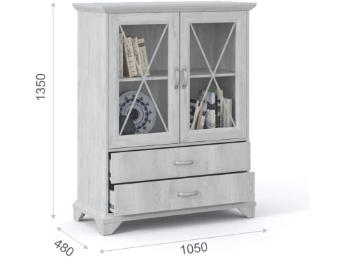 Гостиная «Лорена» со шкафом, Бетон Паин белый