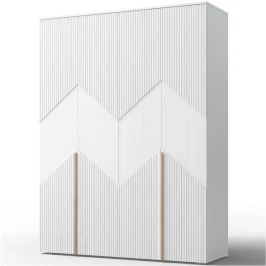 Шкаф «Оливия 1» 4Д КМК 0971.20, белый/ясень белый текстурный