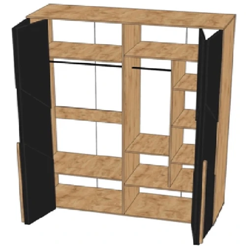 Шкаф «Оливия 1» 4Д КМК 0971.20, белый/ясень белый текстурный