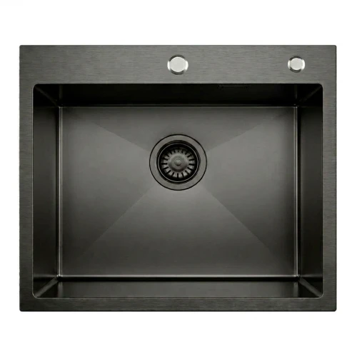 Кухонная мойка из нержавейки BLANTEK LS-5848B Nano black