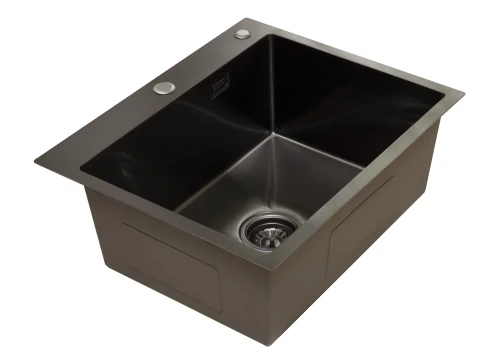 Кухонная мойка из нержавейки BLANTEK LS-5848B Nano black