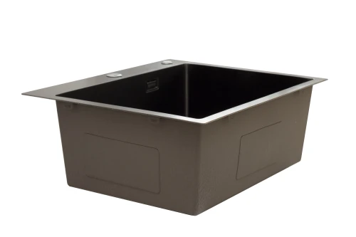 Кухонная мойка из нержавейки BLANTEK LS-5848B Nano black