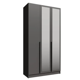 Распашной шкаф с зеркалом Мадрид 1,2, Графит серый