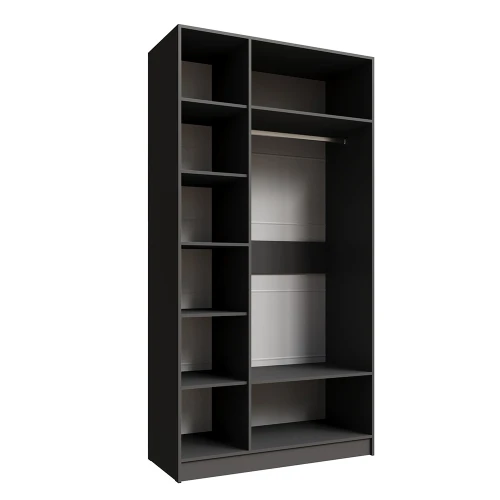 Распашной шкаф с зеркалом Мадрид 1,2, Графит серый