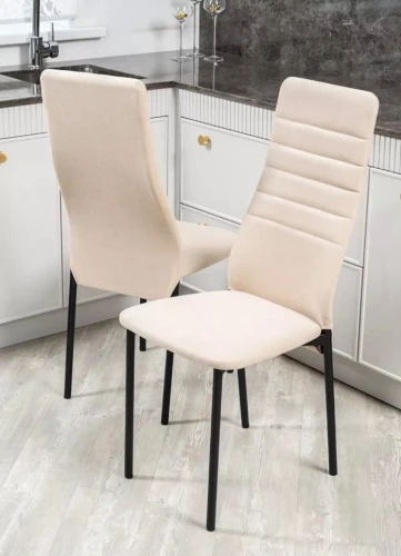 Стул МОНАКО Marseille-13 Латте, велюр / черный каркас M-City