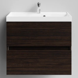 Тумба Бест 70  подвесной, Палисандр ПВХ 43101 Vodok с раковиной в комплекте