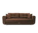 Диван еврокнижка  Вега, велюр коричневый, 150