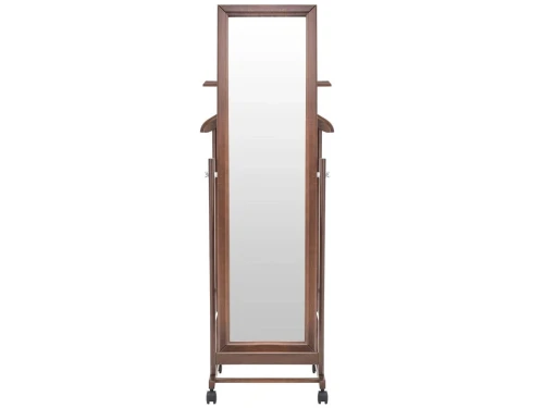 Вешалка костюмная с зеркалом на колесах В 24Н средне-коричневый