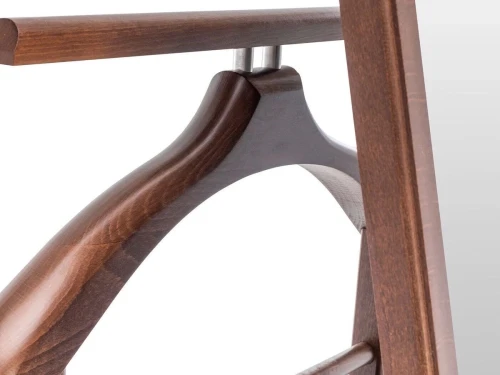 Вешалка костюмная с зеркалом на колесах В 24Н средне-коричневый