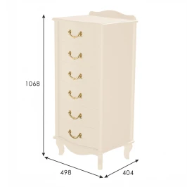 Комод Джульетта узкий 6 ящ., дуб шампань