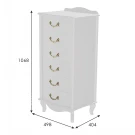 Комод Джульетта узкий 6 ящ., молочный дуб