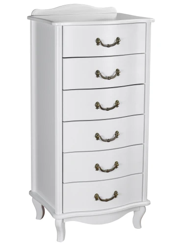 Комод Джульетта узкий 6 ящ., молочный дуб