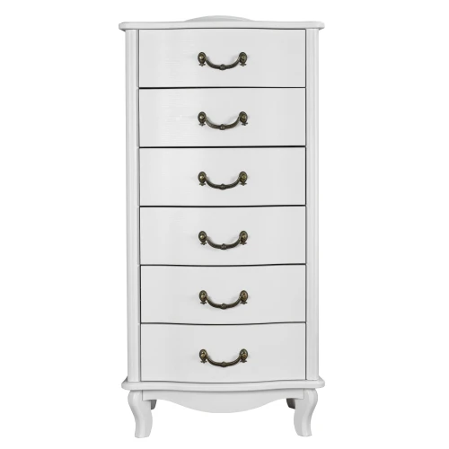 Комод Джульетта узкий 6 ящ., молочный дуб