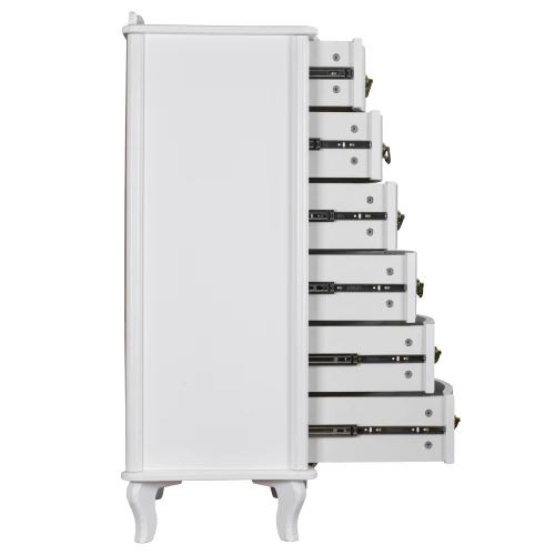 Комод Джульетта узкий 6 ящ., молочный дуб