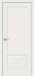 Межкомнатная дверь эмалит BRAVO Прима-13.Ф2.0.0 White Matt White Сrystal