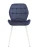 DC829 Стул мягкий, ТЕМНО-СИНИЙ#G62-58 велюр, каркас металл белый КРУГЛЫЙ