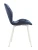 DC829 Стул мягкий, ТЕМНО-СИНИЙ#G62-58 велюр, каркас металл белый КРУГЛЫЙ