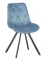 DC68 Стул мягкий поворотный, СИНИЙ КАМЕНЬ#G62-43 велюр, каркас металл черный