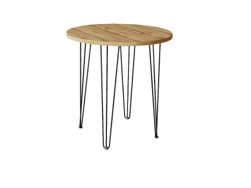 Стол обеденный круглый TLC-2.2 Wotan Oak Black 2S 732*750*750