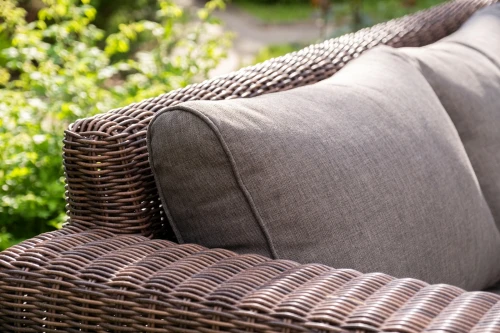 "Барселона" лаунж-зона из искусственного ротанга, цвет соломенный