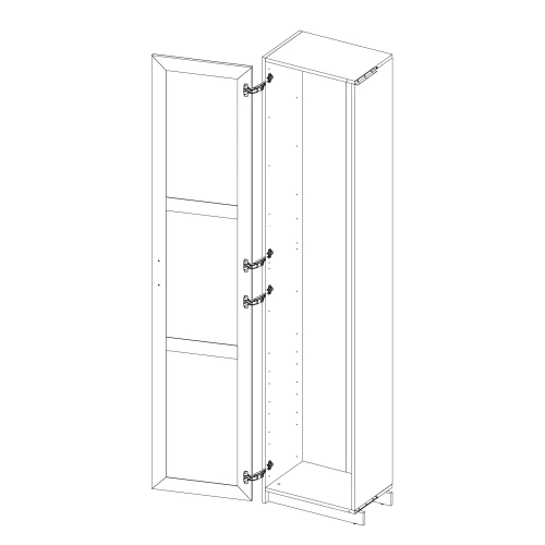 Серия модульных шкафов, Корпус шкафа 51/35 L. Цвет БЕЛЫЙ