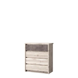 Комод 4S, JAZZ, цвет Каштан найроби/Оникс