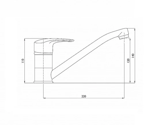 Смеситель для кухни UM1301 STCR МатХром