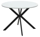 Стол ВЕГА D100 Белый, стекло/ черный каркас М-City Стол ВЕГА D100 Белый, стекло/ черный каркас М-City