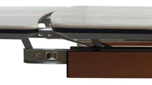 Стол ПУАНТО 200 TITANIUM LAWA NERO, керамика / МЕДЬ каркас М-City