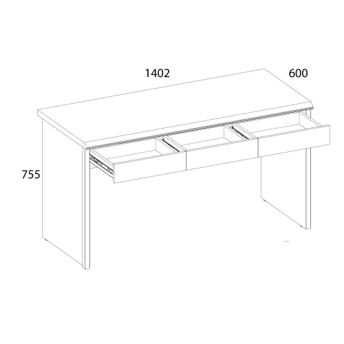 Стол 3S, BJORK, цвет ольха полярная/оникс