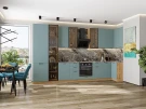 Кухонный гарнитур Флэт-05 Grey-green In 2S Дуб Вотан
