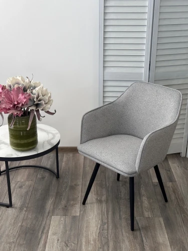 Стул FORT 360 град. поворот. NS10 Серый, букле / черный каркас, М-City