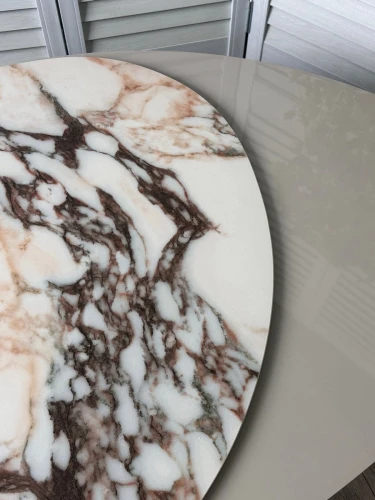 Стол кофейный NIKLAS TL-312 испанская керамика, стекло / МДФ окраш. /темно-серый МДФ каркас ®DISAUR