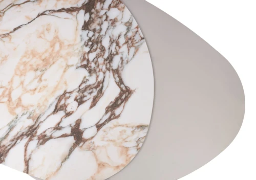 Стол кофейный NIKLAS TL-312 испанская керамика, стекло / МДФ окраш. /темно-серый МДФ каркас ®DISAUR