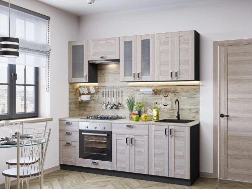 Готовый кухонный гарнитур Лофт-01 Cappuccino Veralinga