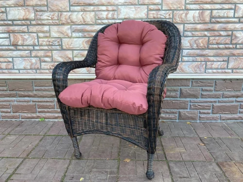 Обеденный комплект из искусственного ротанга 4 кресла Мэдисон + стол Греция