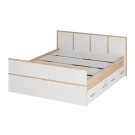 Кровать без основания 1,6 м "Сакура" дуб сонома/белый