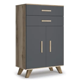 Шкаф низкий Вега Скандинавия лиственница темная