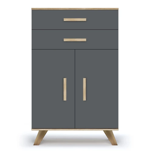 Шкаф низкий Вега Скандинавия лиственница темная