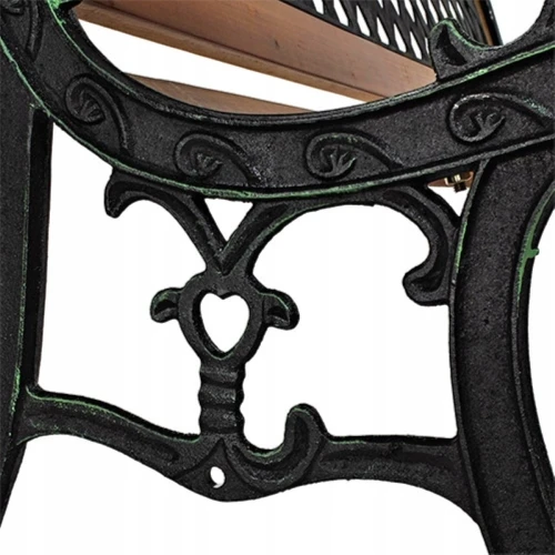 Скамейка уличная Жардин, материал чугун, дерево  -  патина