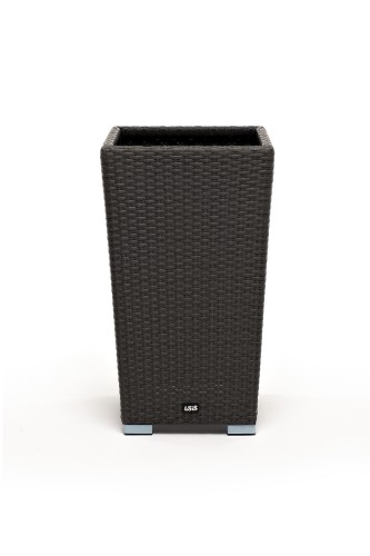 "Капучино" кашпо для цветов плетеное из искусственного ротанга, цвет коричневый